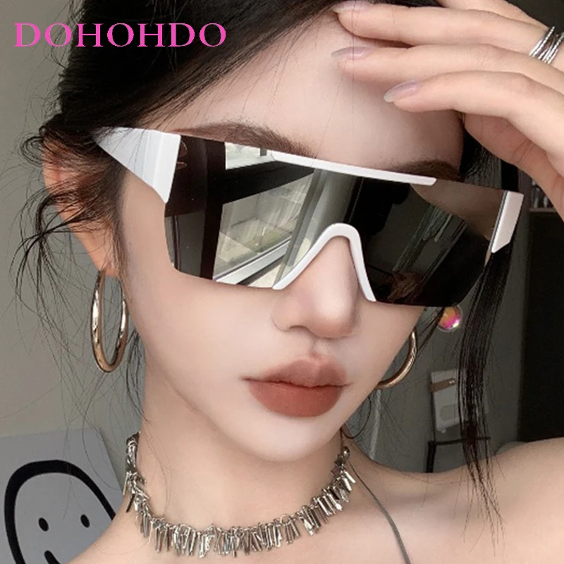 

Oversized Frame One Piece Fashion Cycling Sunglasses Women Men Brand Design Outdoor Sport Cycling Sunglasses UV400 Lentes De Sol