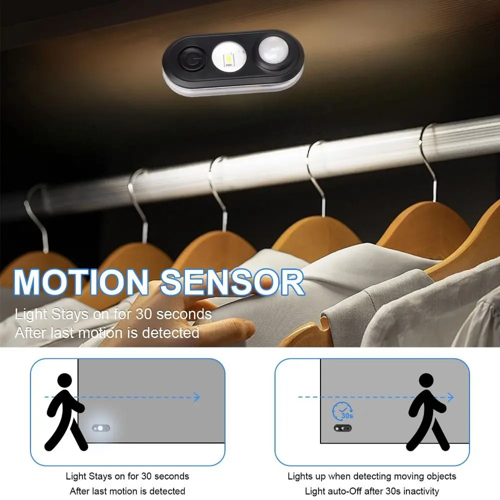 Type-c Motion Sensor Night Light Auto Brightness Wireless Rechargeable Night Light Compact Design Magnetic Attraction