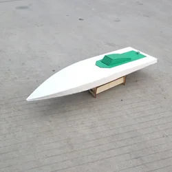 Speedboat Model Kit Wooden Empty Ship Kit Spare Parts Ship Length 505mm Width 158mm Unassembled