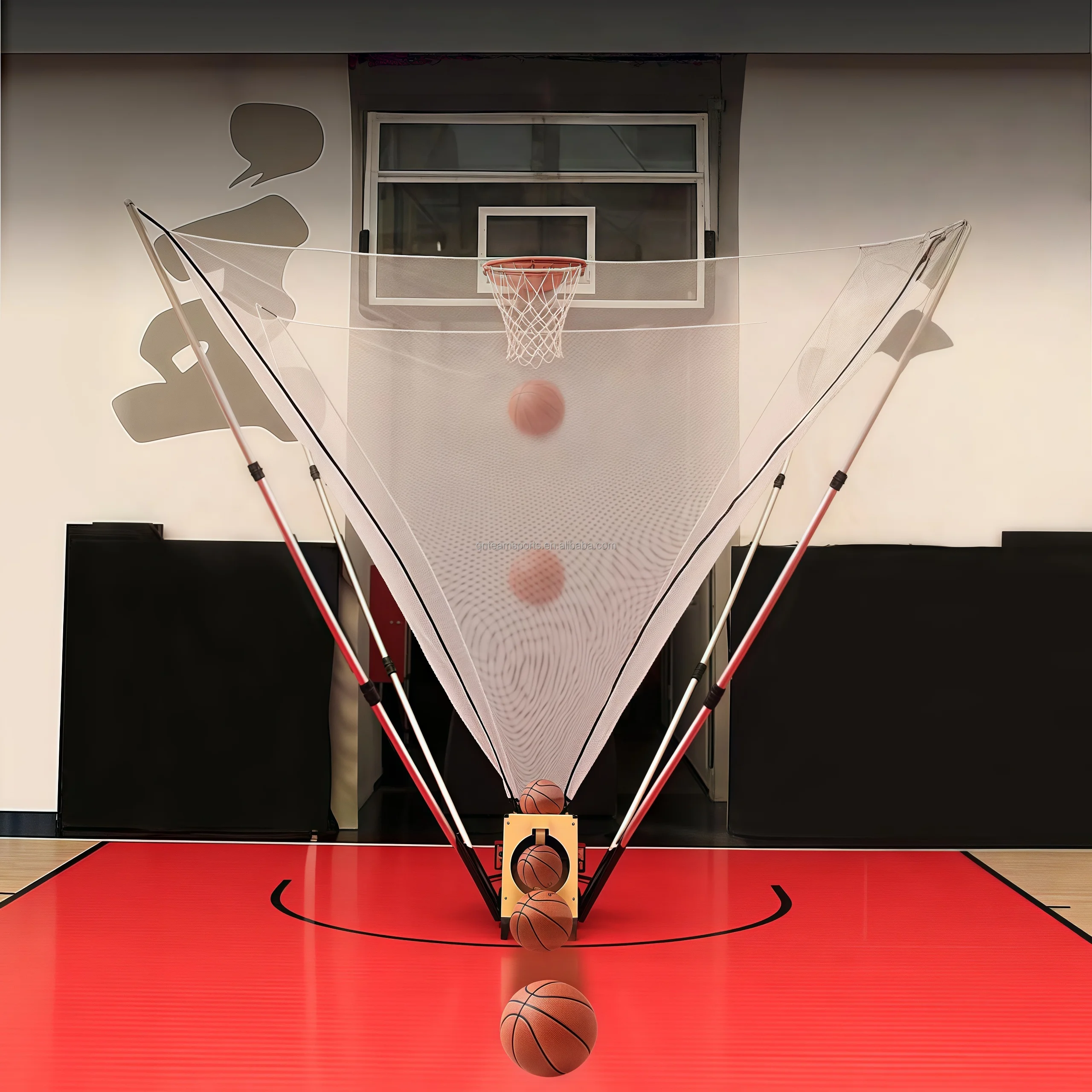 

Heavy-Duty Automatic Basketball Shooting Machine Portable Adjustable Court Training Equipment