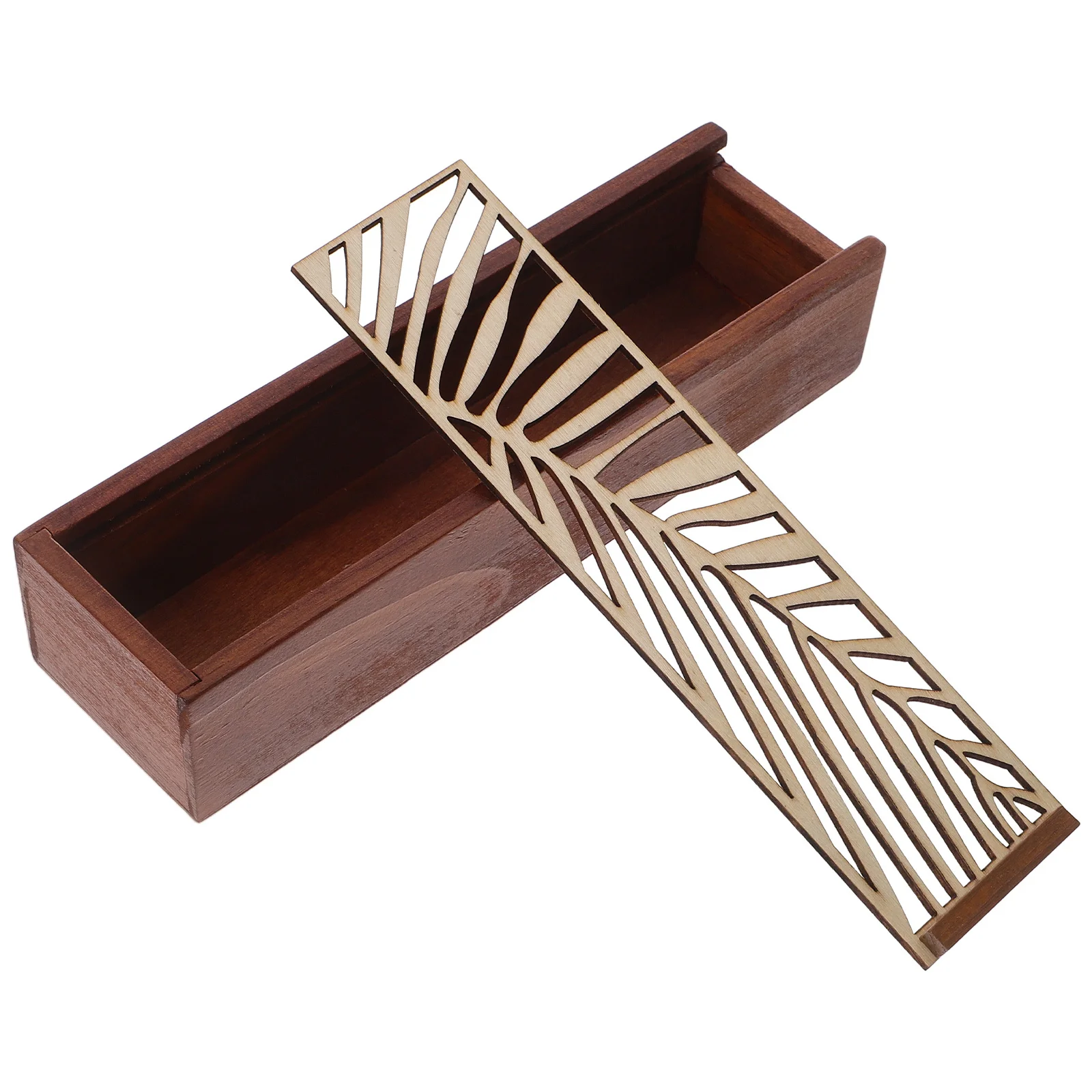 

Pencil Case Wood Boxes for Decor Wooden Centerpieces Pretty Storage Brown Decorative