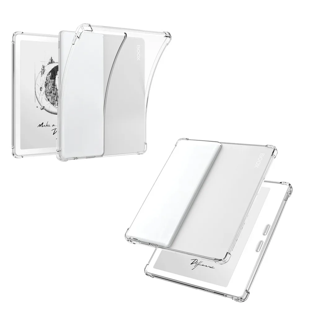 Cocok untuk Onyx Boox Leaf5 Leaf 5 5C tahun 2025, pelindung dengan empat airbag di sudut, bahan TPU transparan dan lembut.
