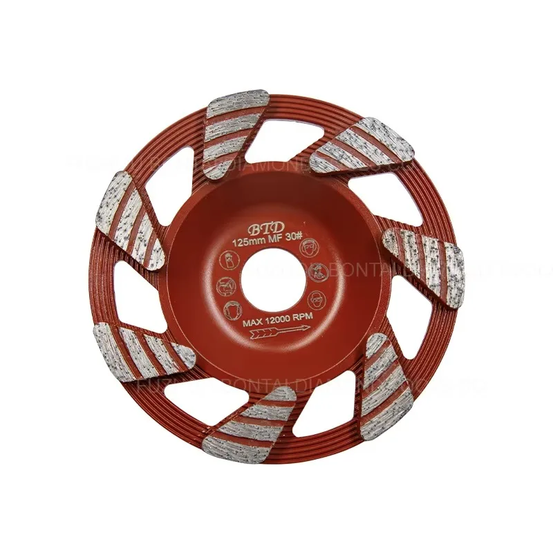 

5 Inch 125mm Leaf Segment Cup Wheel Diamond Grinding Disc for Concrete and Terrazzo Floor