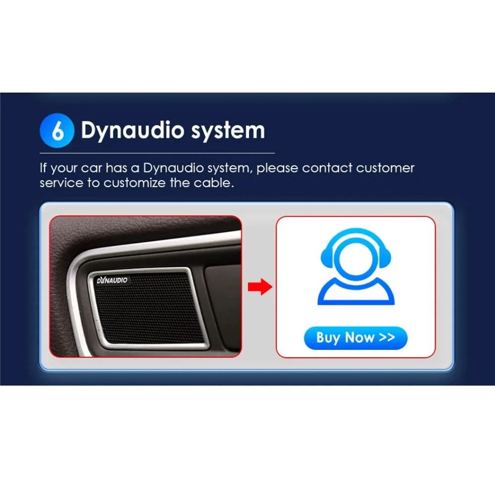 special power cord for VW which have dynaudio system，only suitable for OSSURET brand media players