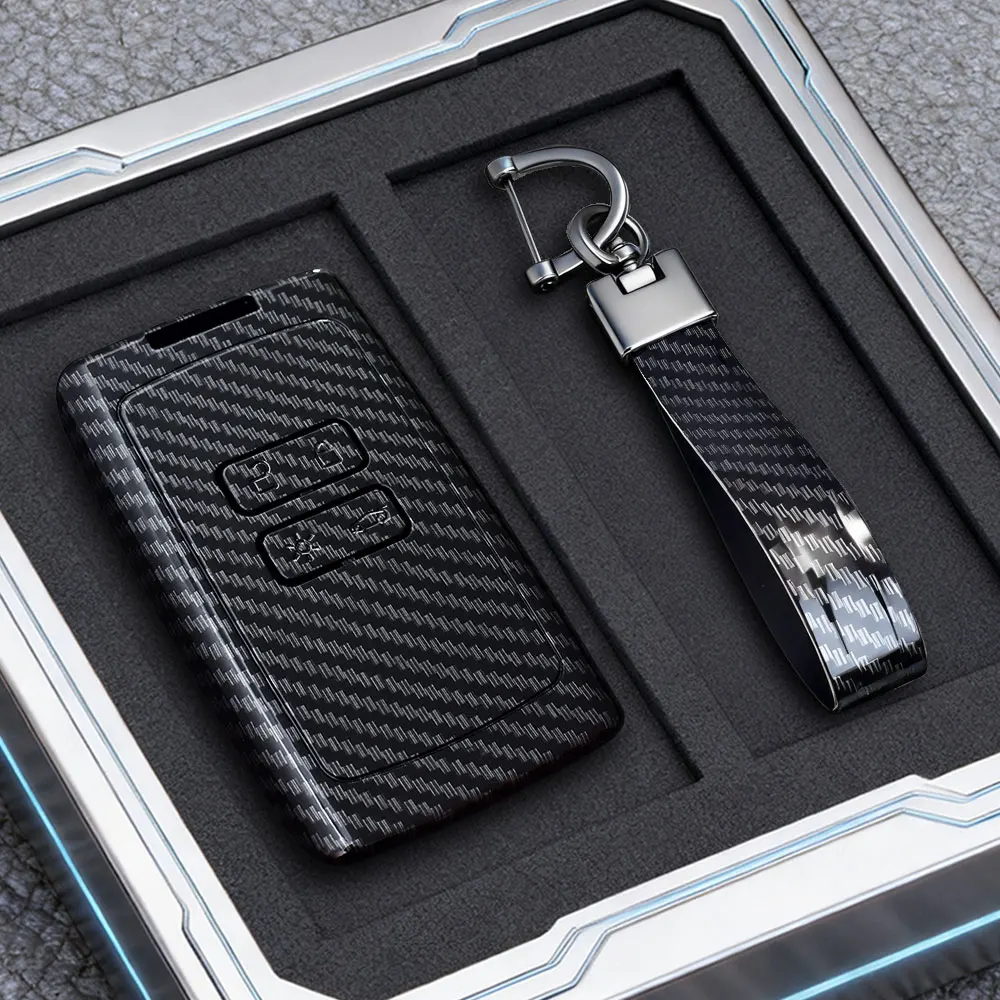 ABS Carbon Fiber Car Remote Key Case Cover For Renault Koleos Kadjar Captur Megane Talisman Espace Clio Zoe Scenic 4 Arkana