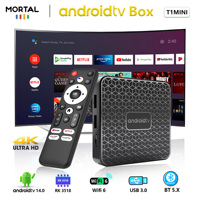 Android14.0 TV BOX RK 3518 Youtube Google assistant 4K RAM 2GB ROM 8/16GB Wifi 6 Multi Language Set Top Box Mortal T1 MINI