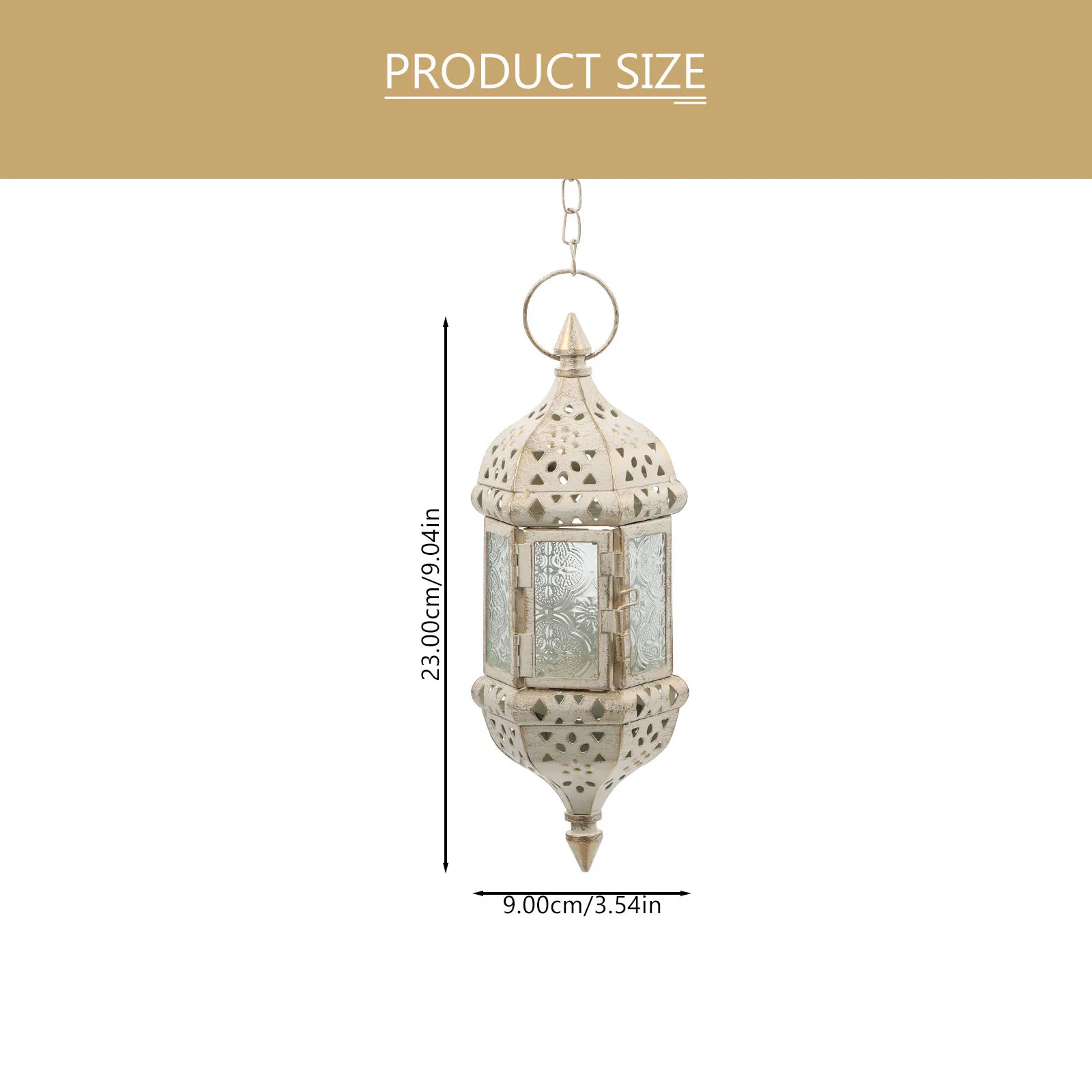 

Hanging Holder Metal Hollow Vintage Style Moroccan Lantern Decorative Ornament for Home Party Office Cafe Bar