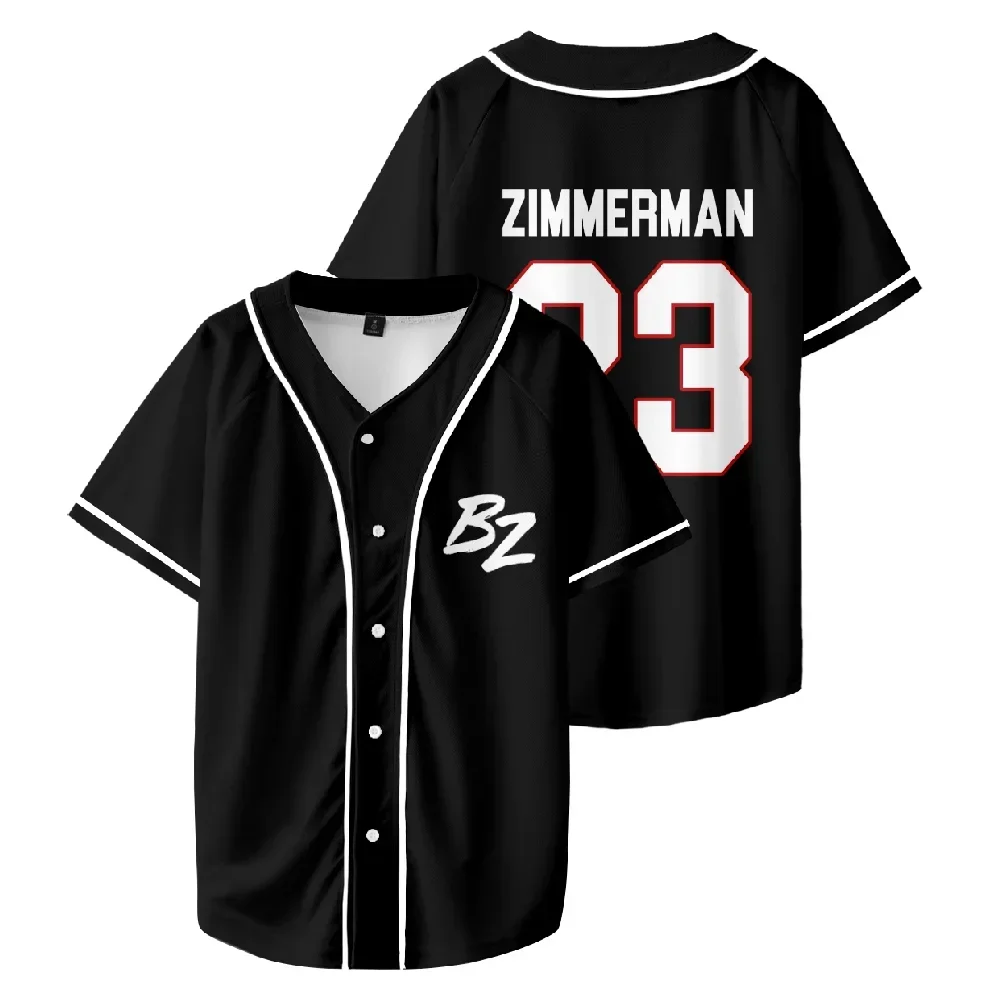 Bailey Zimmerman Logo Baseball Jersey Women Men Short Sleeve Tee Casual Streetwear Unisex Clothes