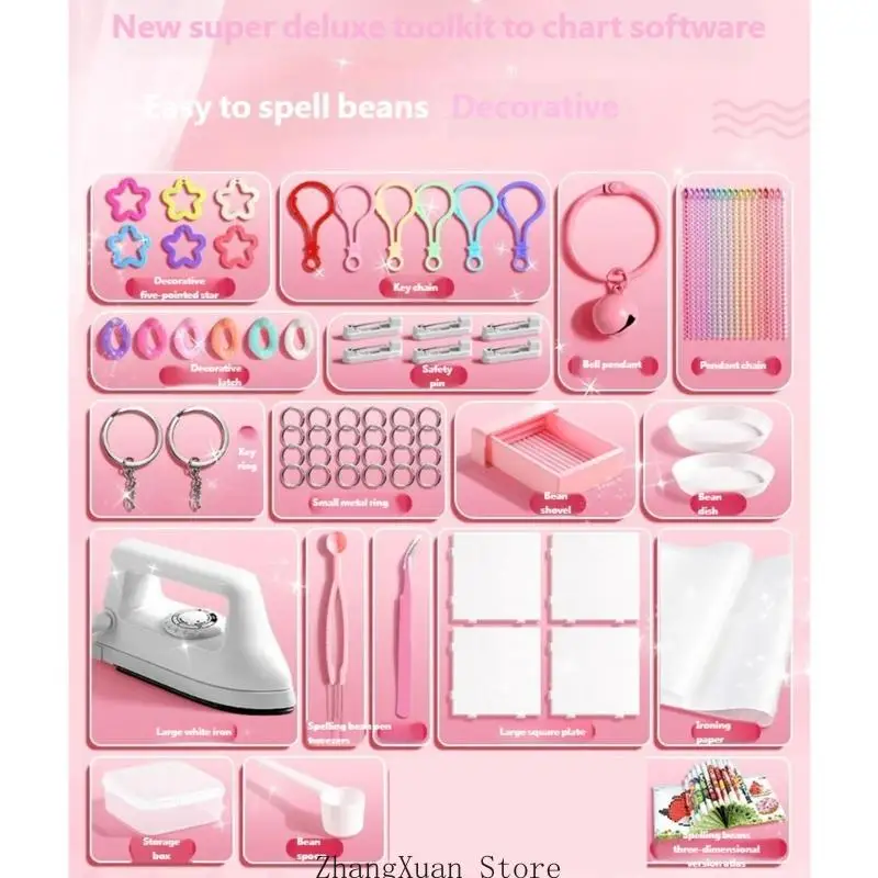 

Набор разноцветных пластиковых бусин 3XUF для любителей рукоделия, создающих уникальный узор для дома