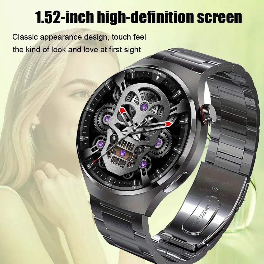 Business Smartwatch Men Women 1.52 HD Wireless Call Health Tracker Custom Photo Voice Assistant Watches  For Android Ios Phone