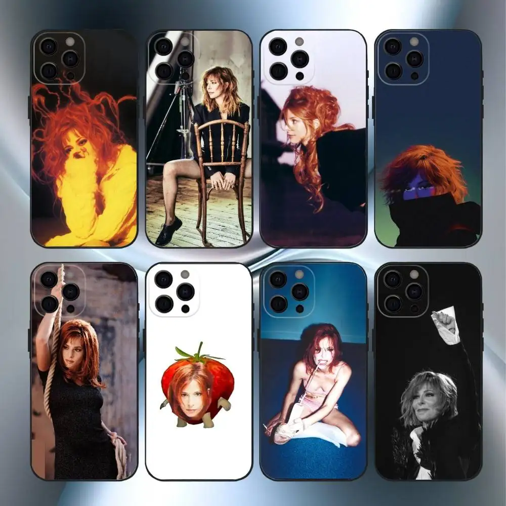 

M-Mylene Singer F-Farmer Phone Case For iPhone17,16,15,14,13,12 Plus,Max Soft Silicone Black Cover