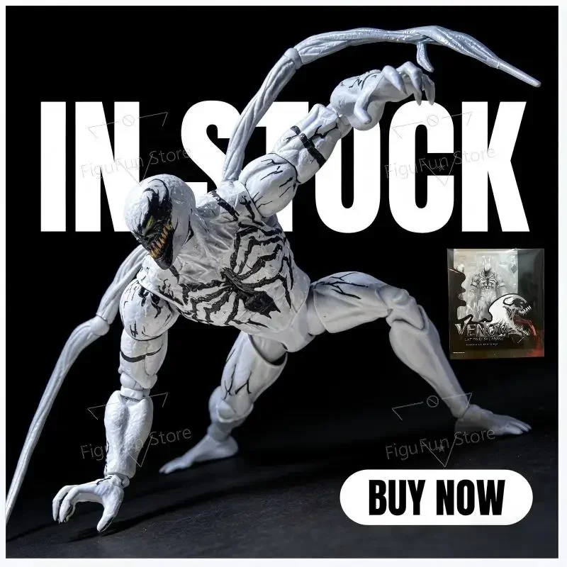 

В наличии: Фигурка SHF Анти-Веном (белый симбиот) из серии Spider-Man, подвижная коллекционная модель, игрушка, подарок для фанатов