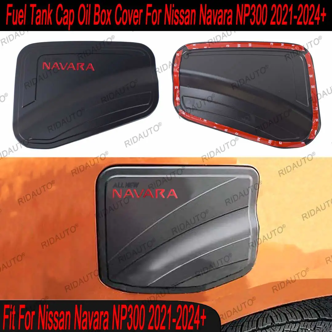 

Matte Black Trims Gas Fuel Tank Cover Sticker Black Protection Protector Decoration For NISSAN NAVARA 2021 2022 2023 2024 2025
