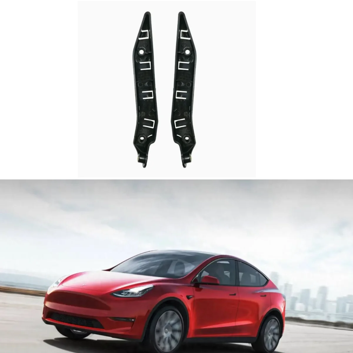 

Suitable for Tesla model Y front bumper bracket front bumper fixed black small bracket 1493770 -00-B 1493771-00-B