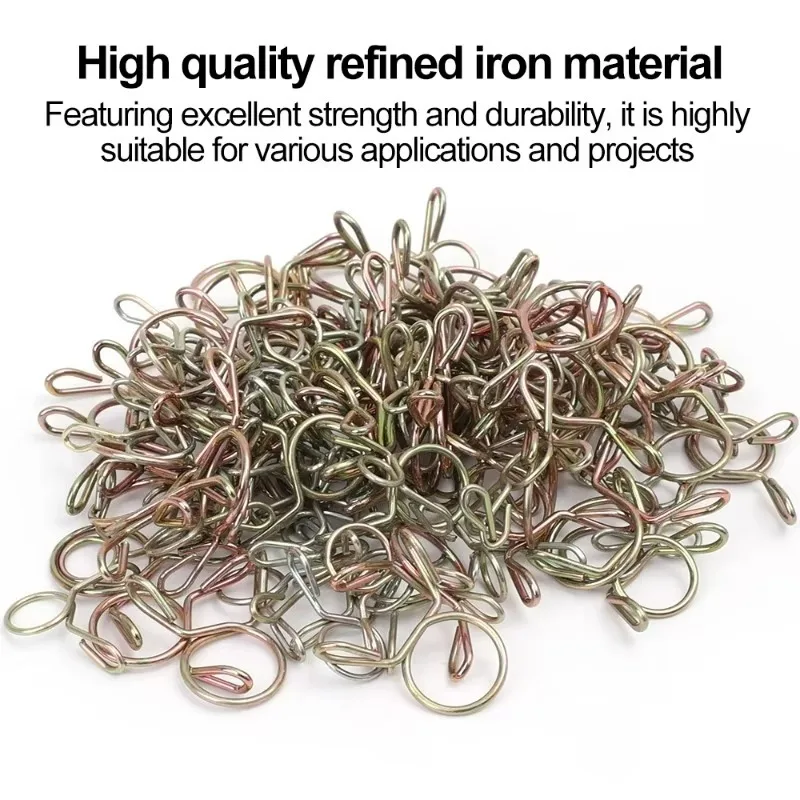 Multifunctional Car Fuel Water Hose Clamp iron Pipe Clips Spring Clamp Buckle Single Coil Fixed Clip Assortment Kits 30pcs