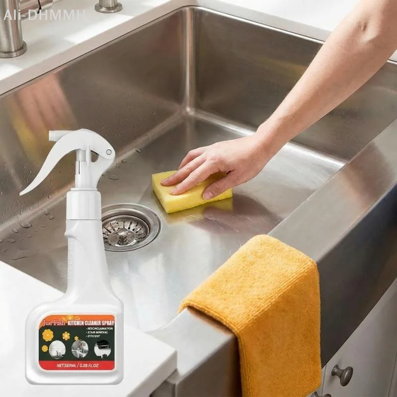 ZLinKJ Jue-Fish Kitchen Grease Cleaner - Removes Grease and Stains from Household Range Hoods, Stovetops, and Washbasins