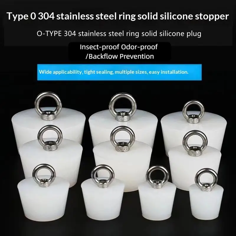 Floor Drain Plug Sewer Mouth Silicone Seal With Handle Stopper Deodorize Drainage Cover For Sink Bathtub Bathroom Kitchen