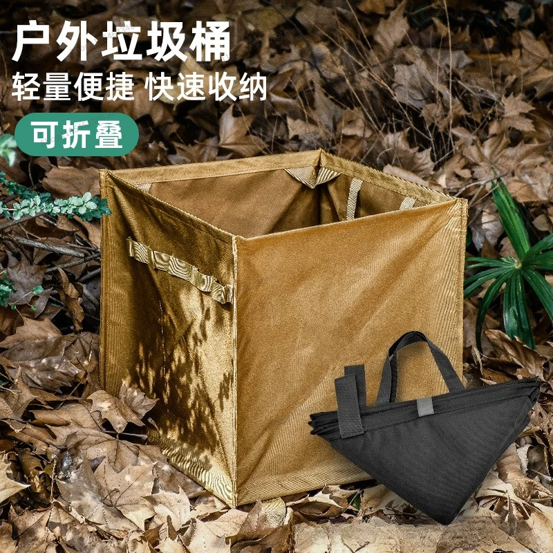 For Small Triangle Outdoor Products Folding Trash Can Box Multifunctional Portable Camping Equipment Sundries Picnic Storage Bag