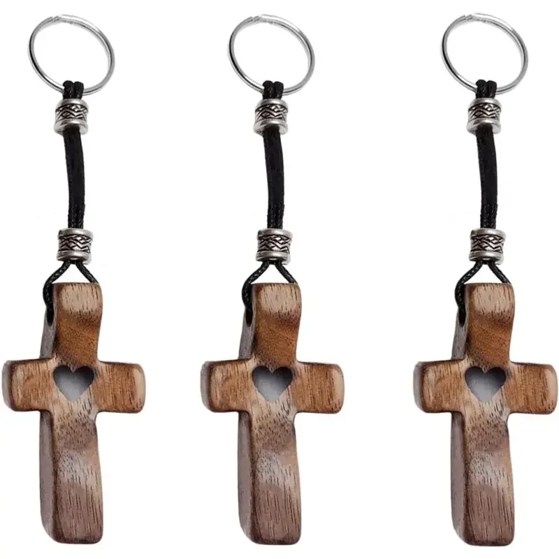 Olive Wood Palm Clinging Cross Smooth Surface Handheld Wooden Spiritual Symbol Decor Home Religious Present Christian Decor