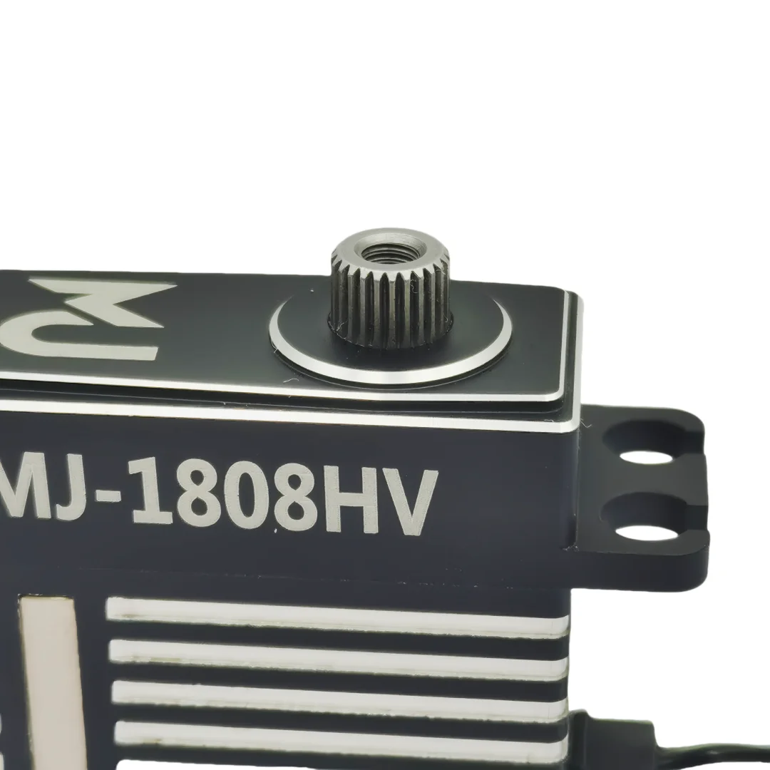 Servo con ingranaggi in metallo coreless diretto in fabbrica MJ-1808HV 8,4 V 22 kgf.cm |   0,09 sec/60 °   Risposta rapida per aeroplani RC, UAV, robot, automobili