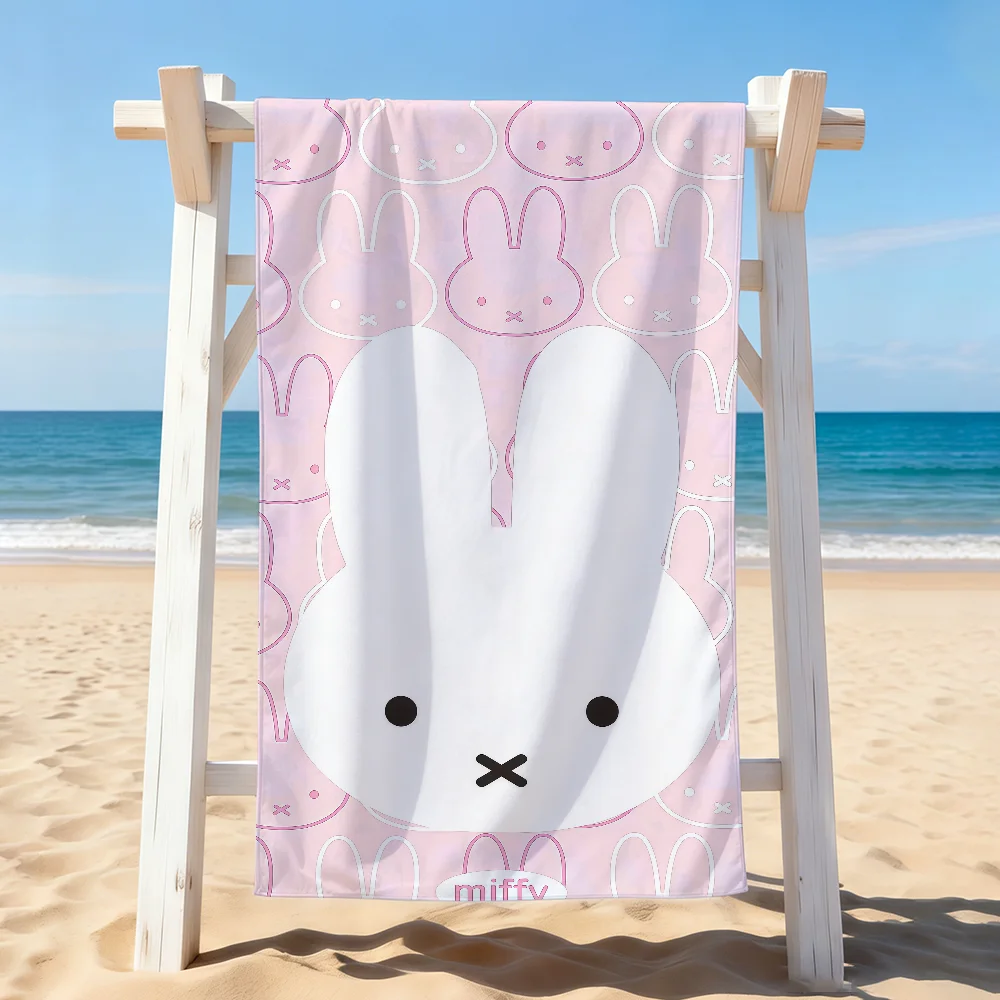 Cartoon cute M-Miffy Towel Drying Bath Towel Applicable To Light Swimming Camping Yoga Beach Out