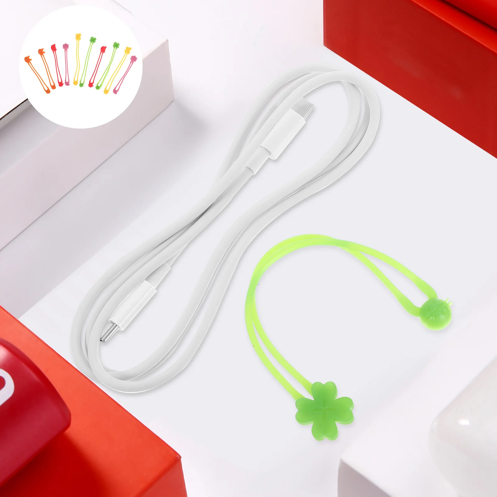 

10pcs Silicone Rope Elastic Bands Kitchen Tools Vegetable Food Colored Silicone Bands Container Portable Durability Safety