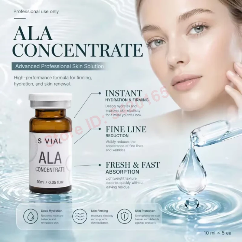 Korea 10ml Hyaluronic acid Ampoule Skin Booster Serum Repair Wrinkle Reduction Brightening Skin Freckles Serum Skin Care
