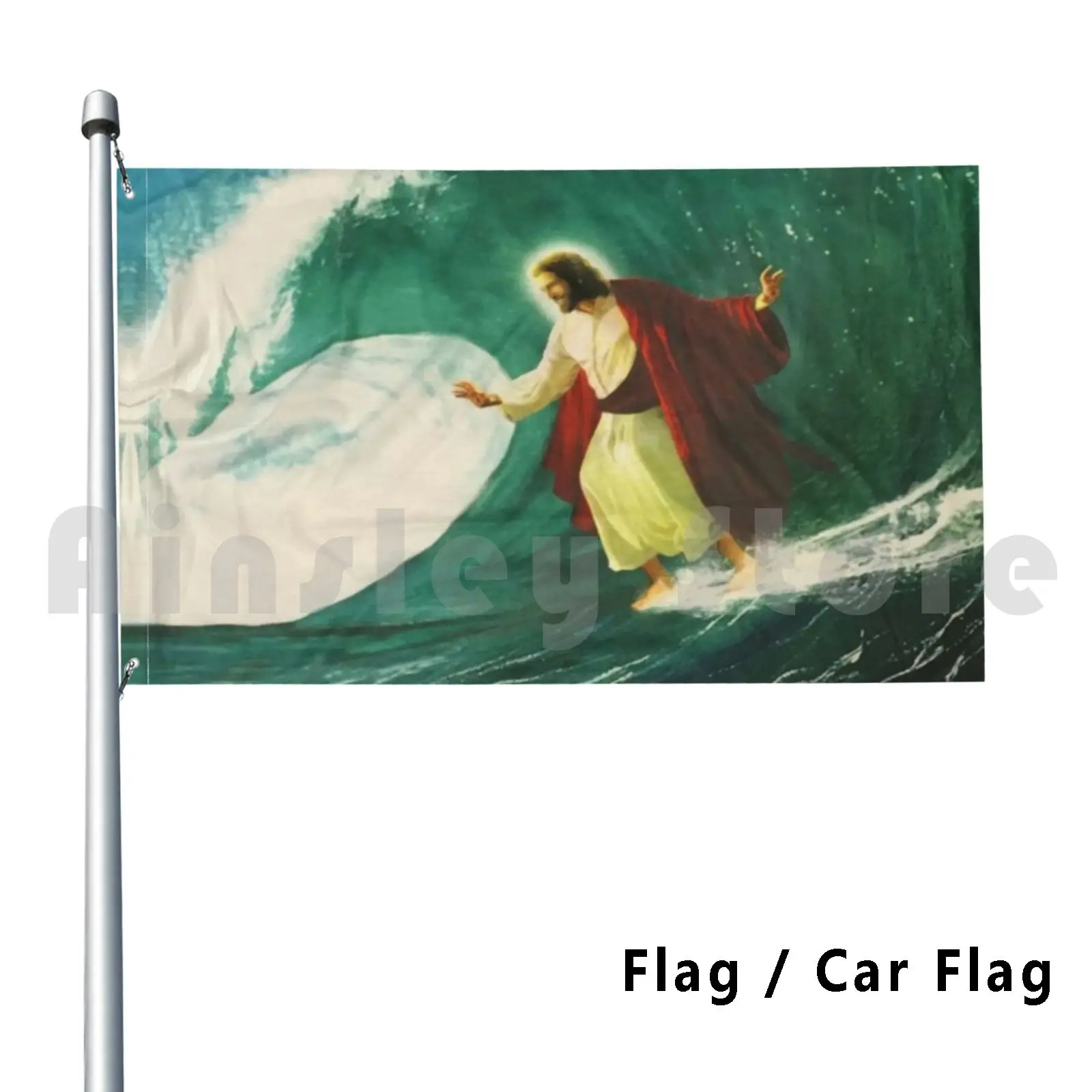 Surfing Jesus Flag Car Flag Funny Yesus Jesus God Angel Wave Jun2021 Black Lives Matter Syfl Case