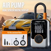 Bomba de aire portátil, Inflador de neumáticos de coche inalámbrico, compresor de aire eléctrico, pantalla LCD, inyector de aire para bicicleta, coche, motocicleta, bola de neumáticos