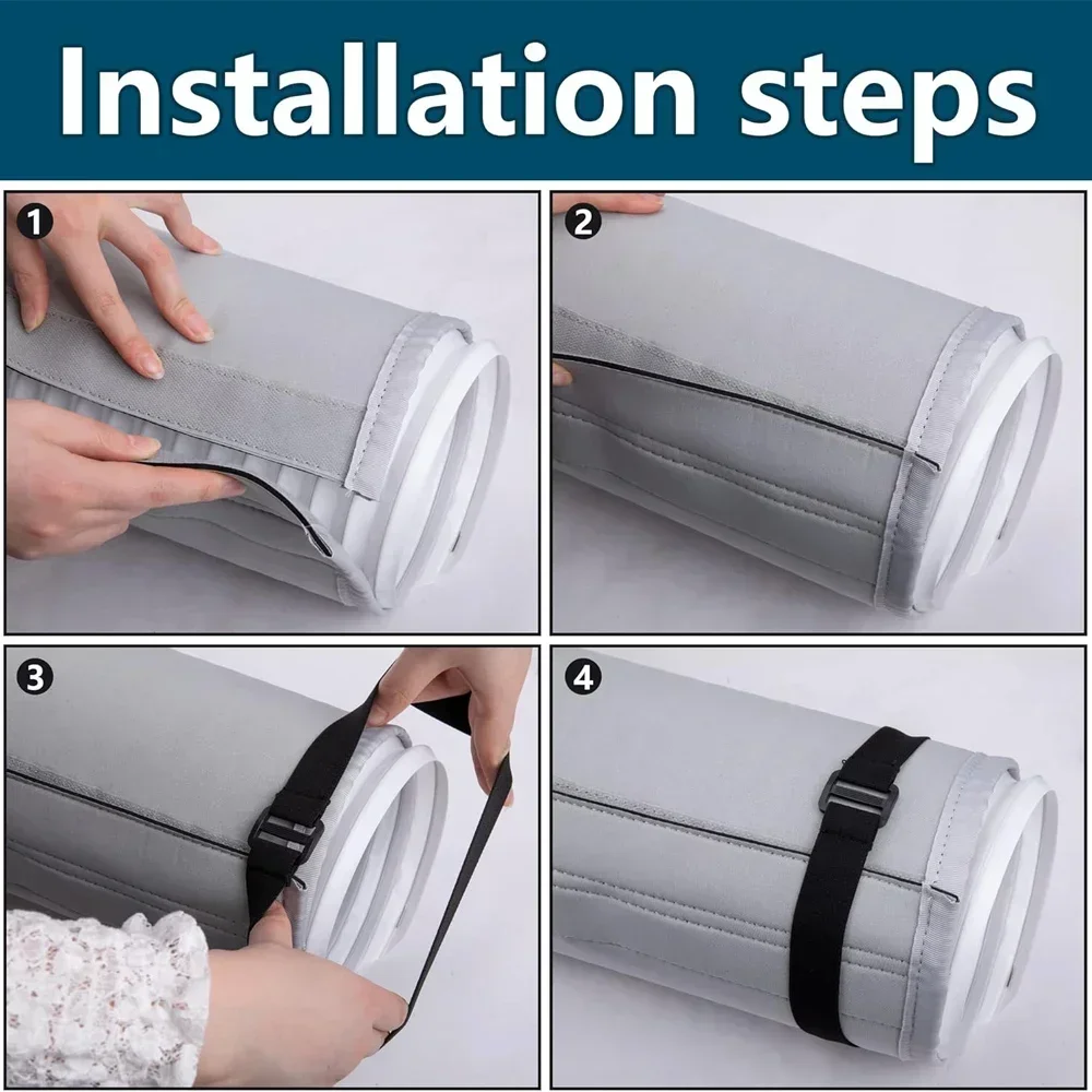Air Conditioner Hose Cover, Wraps AC Hose Duct Vent Cover, Sleeve Insulated Cover for Portable AC for 5In&5.9In Diameter