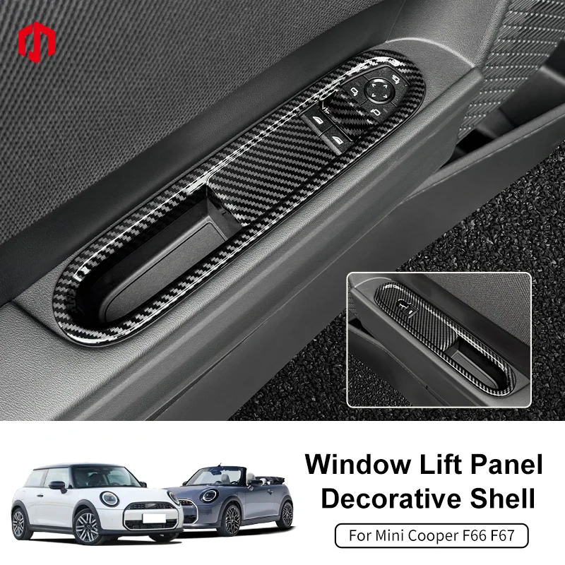

2PCS Car Window Lift Panel Decorative Shell For BWM Mini Cooper S JCW F66 F67 Cabrio 2025 Car Interior Decoration Accessories
