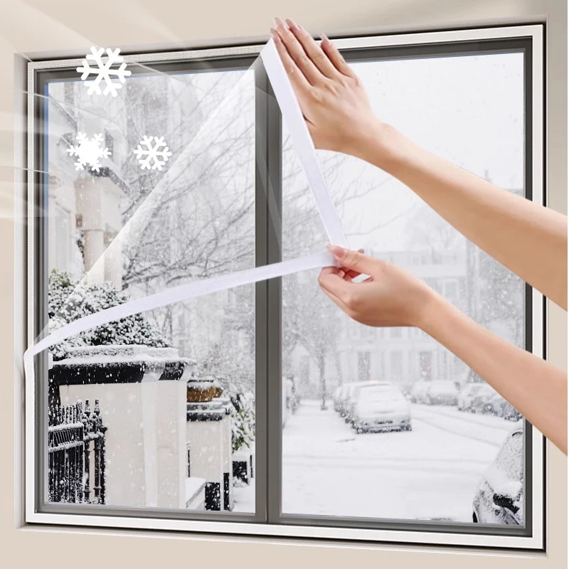 

Winter warm curtains, sealed windows, windproof bedrooms, thickened warm curtains,Thick insulation,screen window，transparent