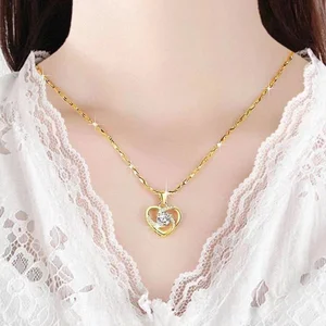 Königliche Halskette in 24 Karat Gold für Frauen, Live -Getriebe, ausstehende Kette, Tanabata, Valentinstagsgeschenk, Accessoires, 999, 18.000 Gold 10 Hauptverkaufsgoldkette 24K - №10