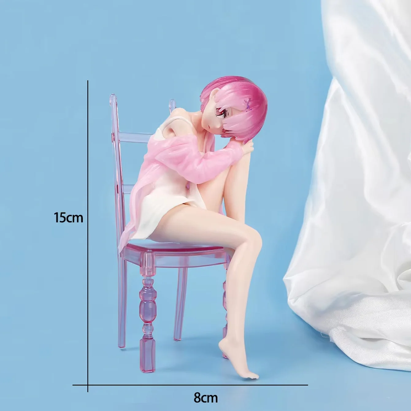 Re Zero Anime-Figurenset Rem Ram Emilia mit mehreren Outfits und Posen, Sammlerfigur für Anime-Fans als Geschenk. – Detail 12
