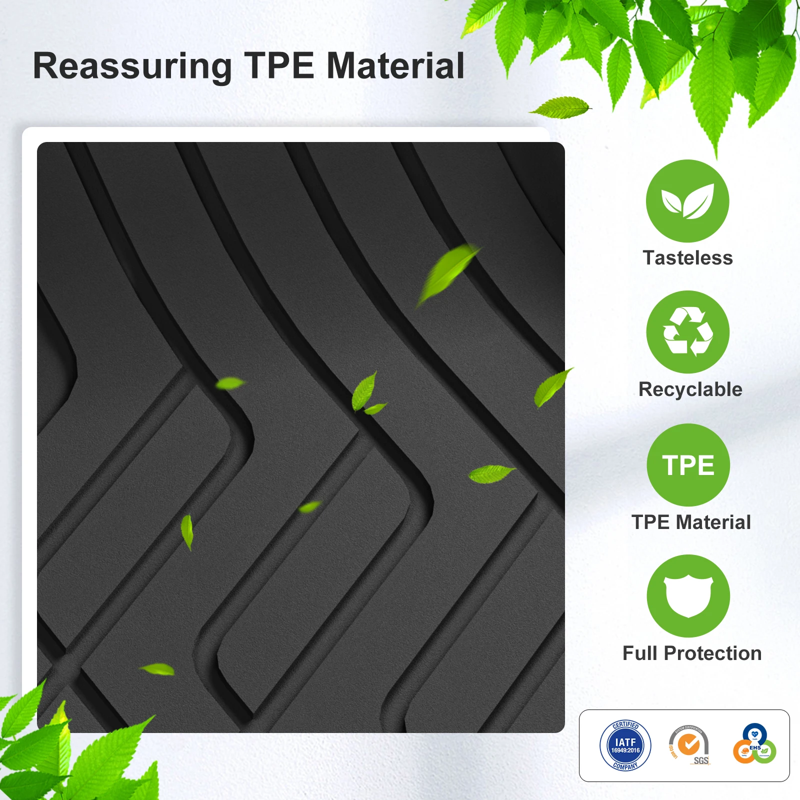 LUCKEASY Left Drive for Chery Explore 06/JAECOO J7 PHEV 2024-2026 (SHS Hybrid Only) Car Floor Mats Trunk Pad TPE All Weather view 4