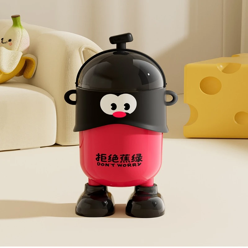 

Creative High Appearance Waste Bins Large-sized High-capacity Household Trash Waste Bins Thickened with Legs Home Basurero JTW