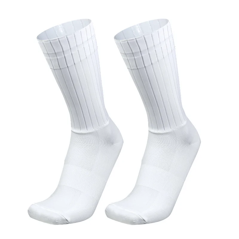 Socks Anti Slip Whiteline Silicone Summer Cycling Aero Socks Men Bicycle Sport Running Bike Socks Calcetines Ciclismo