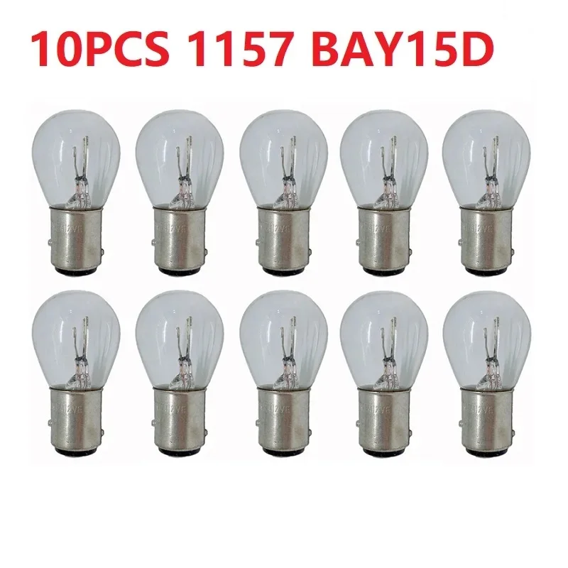 10PCS 1157 LED Halogen Replacement Bulbs, OEM Standard Dual Filament for Brake Turn Tail Parking Reverse Lights