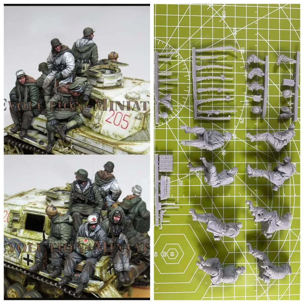 

1: 35 Die-casting Resin Model Kit for 8 Soldiers Without Painting (excluding Vehicles)