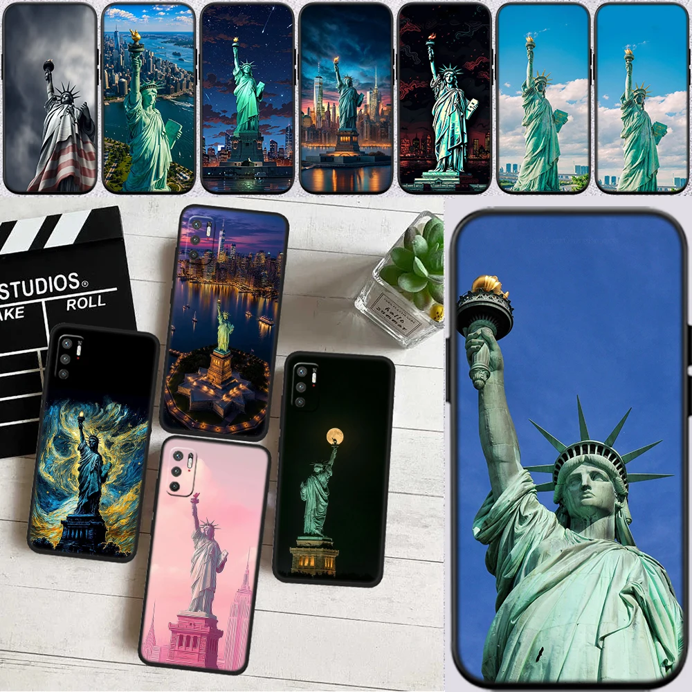 QA24 Statue of Liberty Phone Case for Samsung Galaxy Note 10 20 S23 S24 S25 Ultra FE Plus Edge Lite A02S A35 A07 A17