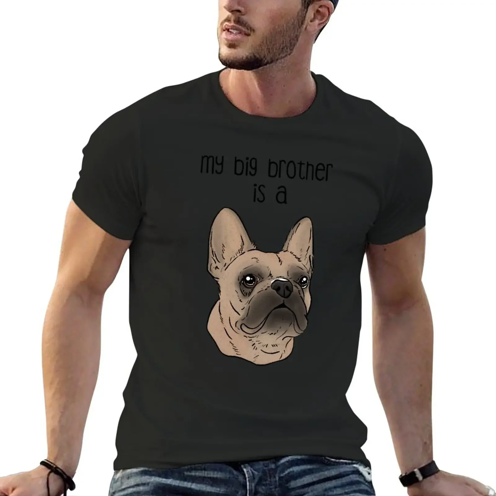 Frenchie: Big Brother T-Shirt graphic shirts hippie clothes custom t shirt cheap stuff Men's clothing