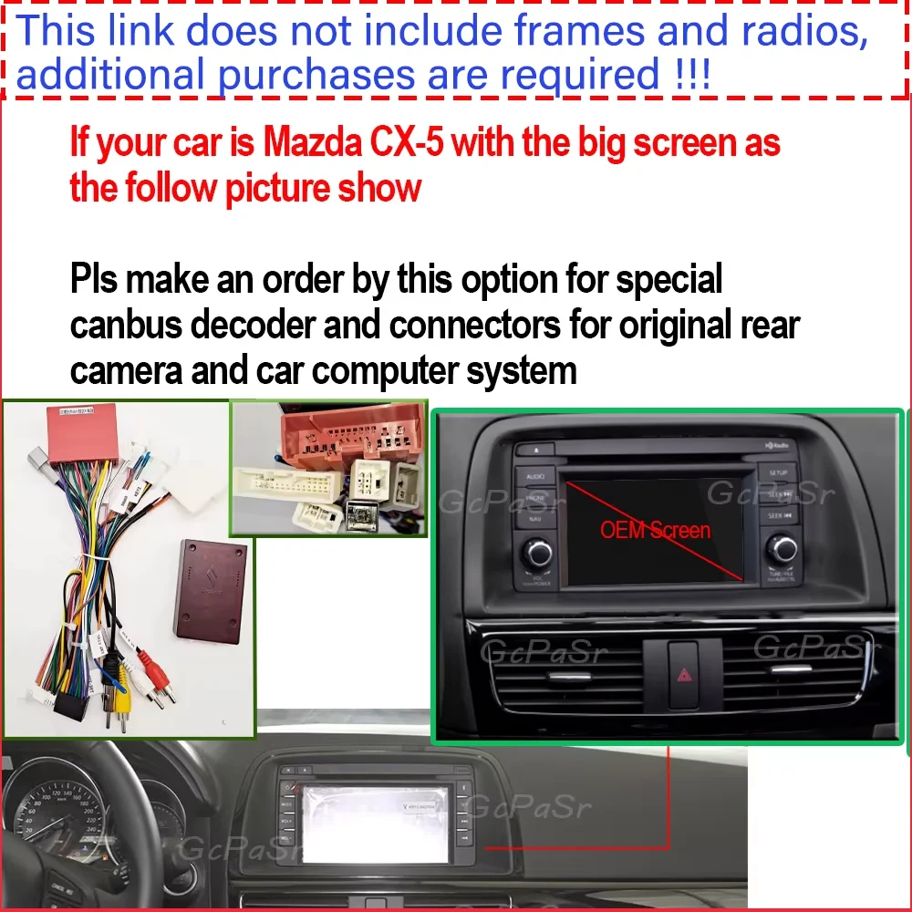 Car Radio Carplay For Mazda CX5 CX-5 CX 5 2012 - 2015 GPS Navigation Android Auto Multimedia Player Video Stereo No 2din 4G WiFi