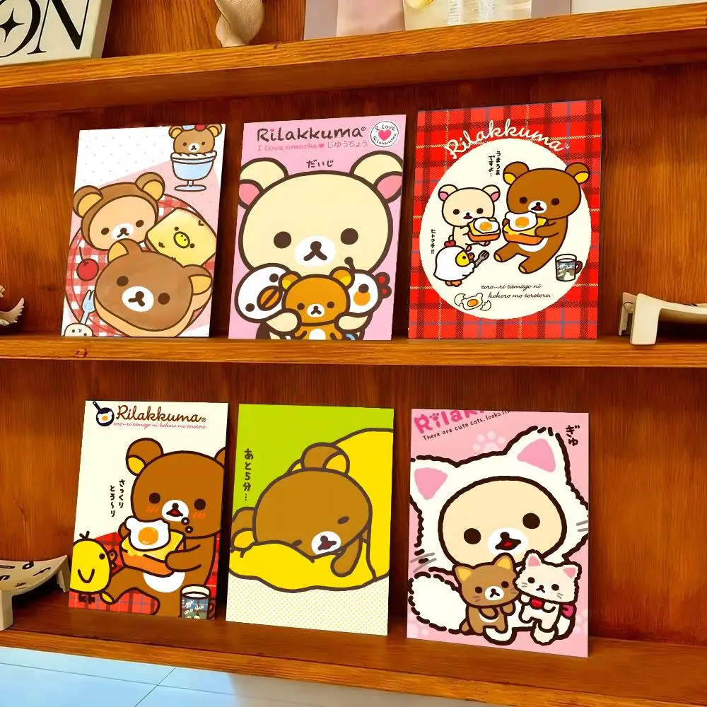 Cute Cartoon R-Rilakkuma Poster HD Self-adhesive Waterproof Paper Sticker Suitable For Living Rooms Bedrooms Home Decor