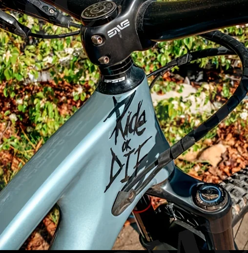 1 قطعة/مجموعة ملصقات إطار الدراجة ركوب أو يموت العلوي أنبوب الشارات للدراجات الإطار الزخرفية دراجة السيارات السيارات دراجة نارية الملحقات