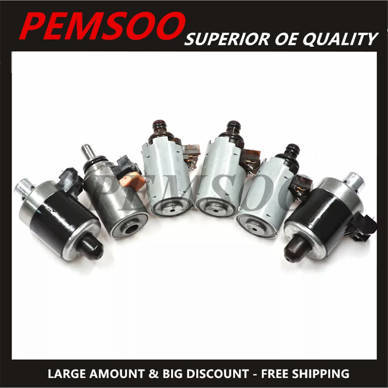 6pcs 722.6 Transmission Solenoids 5-Speed Automatic Transmission For Mercedes Benz Tested 1402770035 1402770098