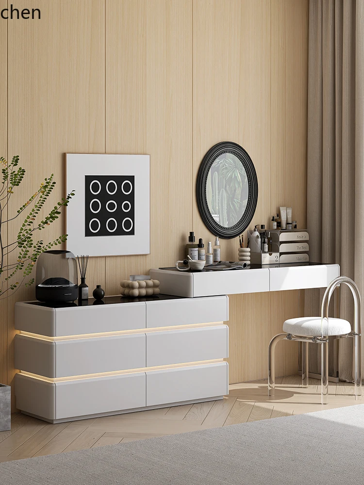 HT dresser chest integrated simple with ambient light bedroom bedside cabinet storage dressing table