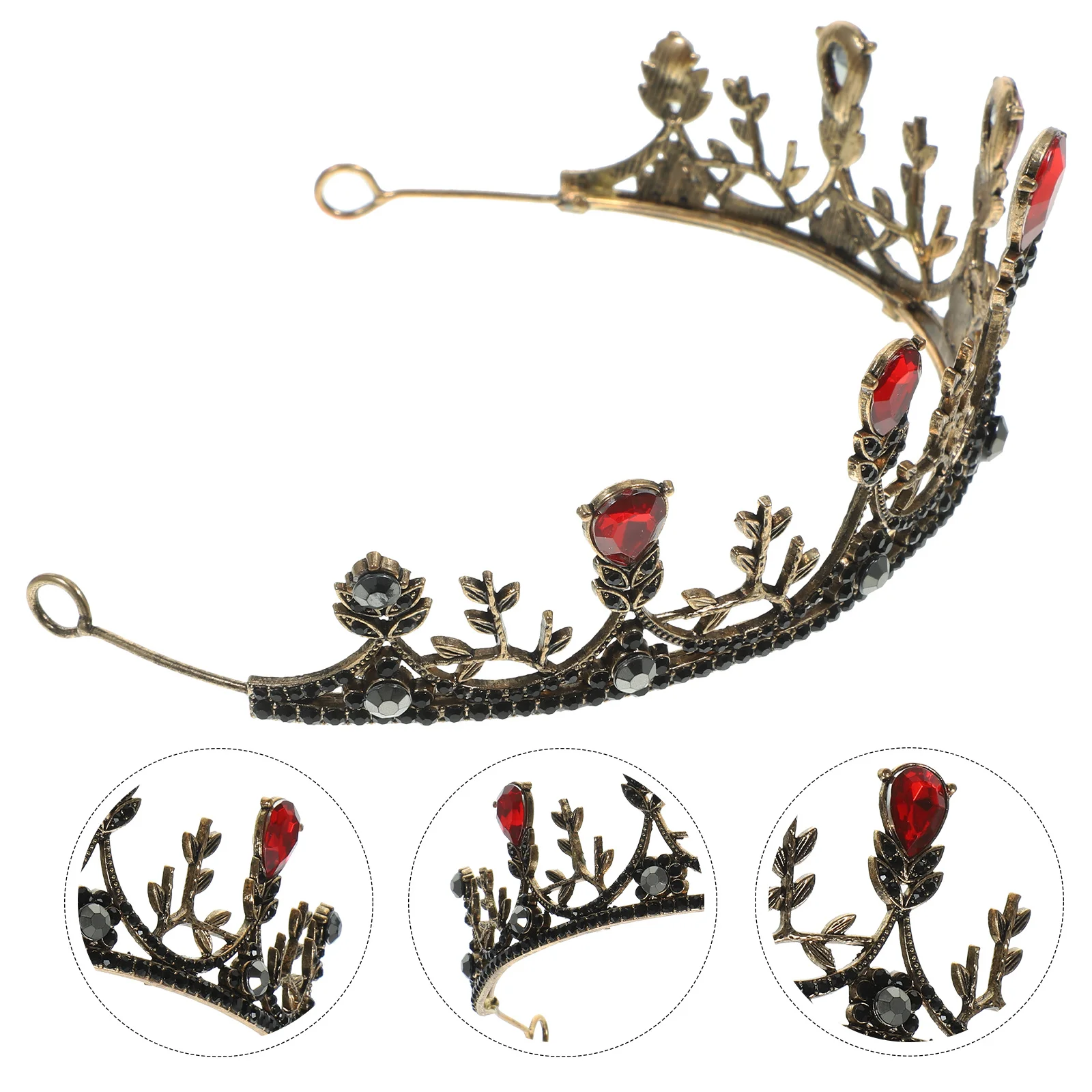 

1pc Vintage Rhinestone Crown Hairband Exquisite Bridal Wedding Headwear Party Accessory Crown Headdress For Women Girls Prom