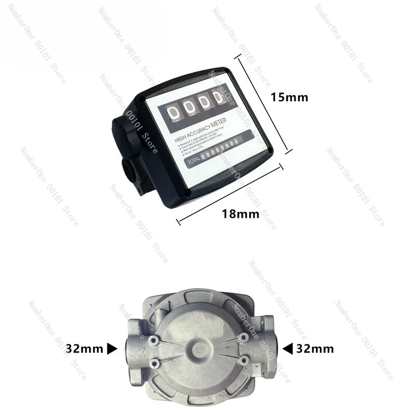 4-digit flow meter, diesel meter, measuring instrument, flow meter for refueling pump
