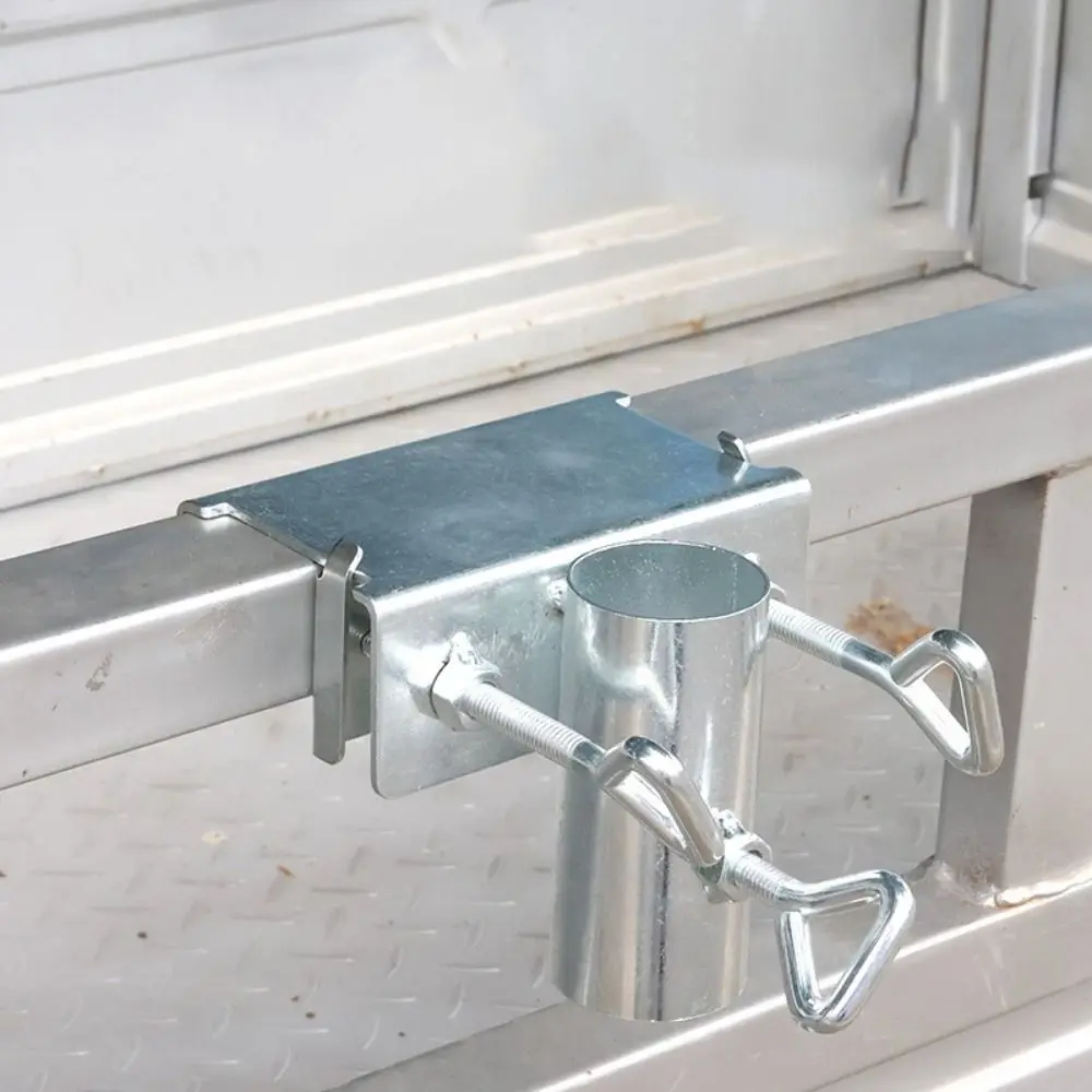 Soporte de abrazadera de paraguas ajustable, antioxidante, fácil de instalar, montaje de paraguas de cubierta, Clip de fijación de sombrilla estable a prueba de golpes para exteriores