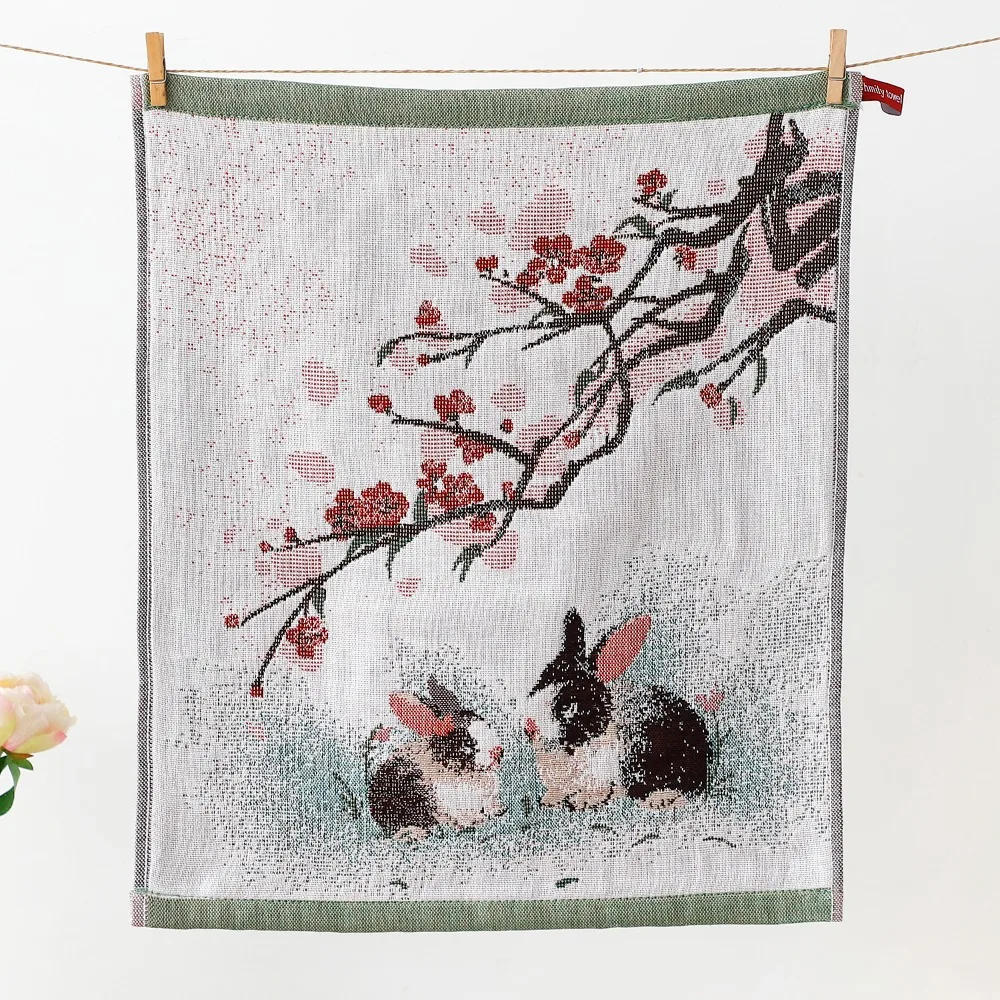 34x40cm Large Hand Towel 4 Layer Cotton Gauze Cartoon Pure Cotton Dish Cloth Decorative Quick Dry Handkerchief Towel